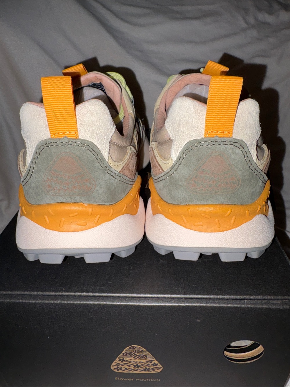 NWT Flower Mountain YAMANO 3 UNI Suede technical fabric sneakers - Beige-Yellow - Picture 11 of 16